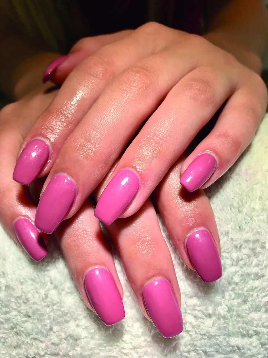 Roze amandelnagels